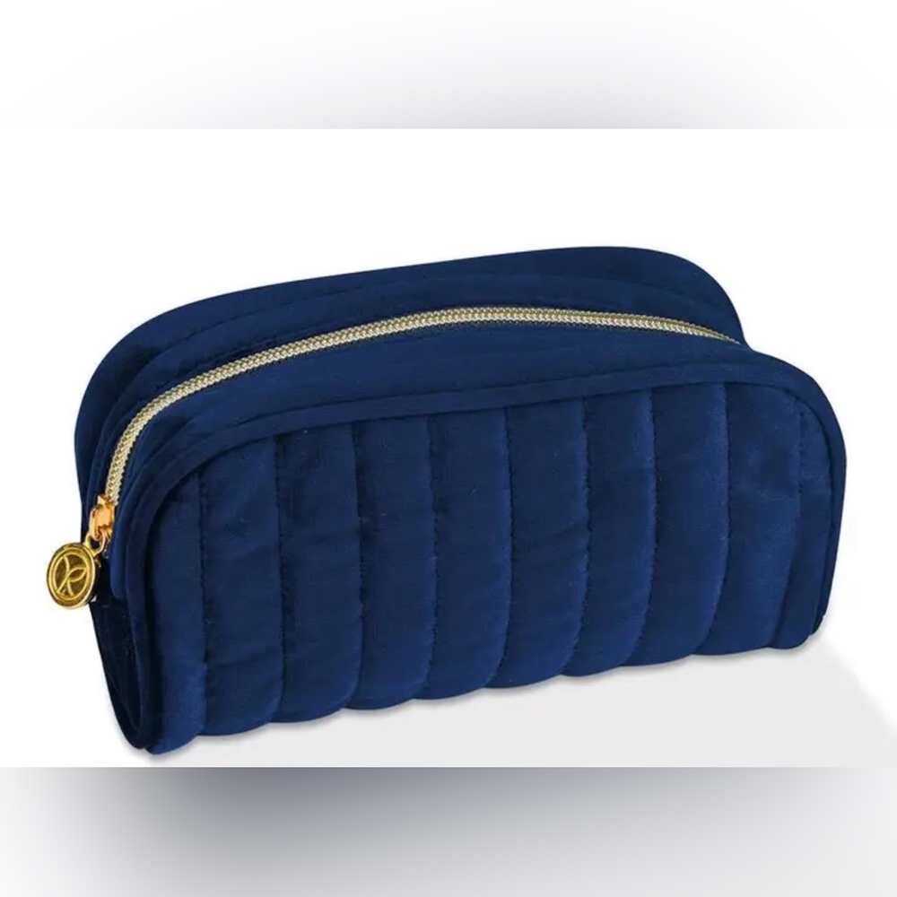 YVES ROCHER - NWT -  Blue Velvet Pouch Cosmetic Bag